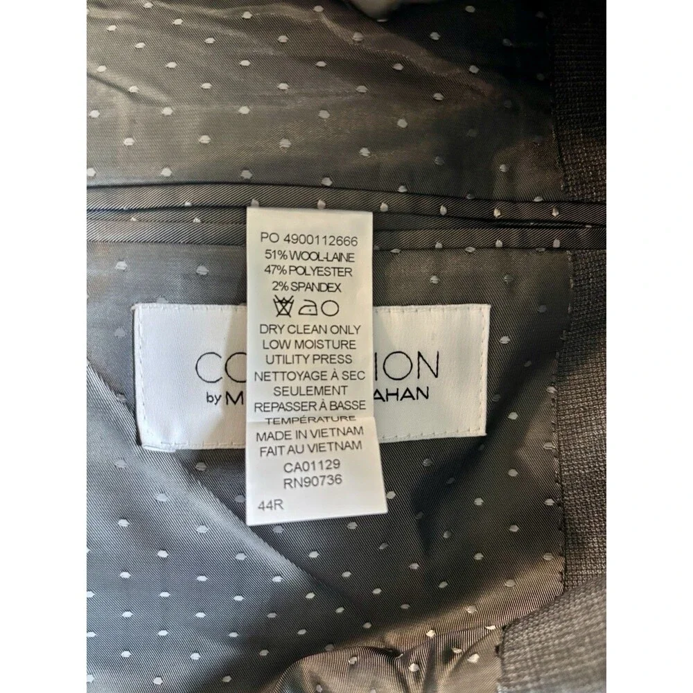 Michael Strahan Collection Wool Blend Gray Suit Jacket Blazer Men’s 44R NWOT